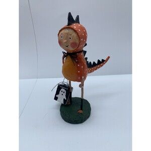 Lori Mitchell Dinky Dinosaur Halloween Boy Figurine Folk Art Figure